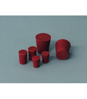 TAPON DE GOMA HORADADO. 19x26x26 MM.