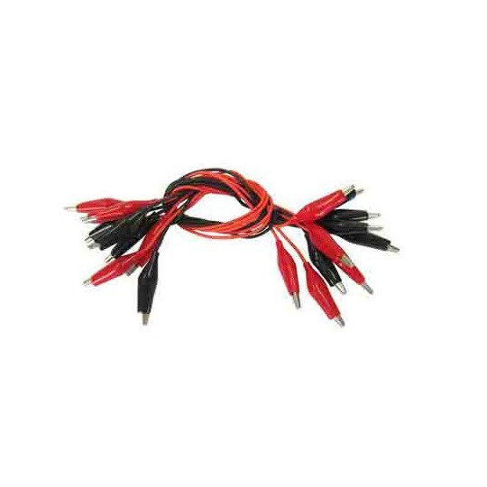 CONEXIÓN/ CABLE CON PINZA COCODRILO 10UND CONEXIÓN/ CABLE CON PINZA COCODRILO 10UND