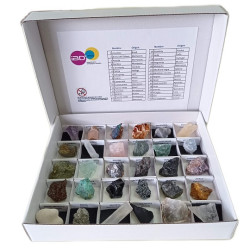 COLEÇÃO DE 30 MINERAIS