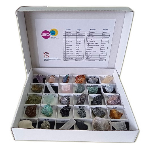 COLEÇÃO DE 30 MINERAIS