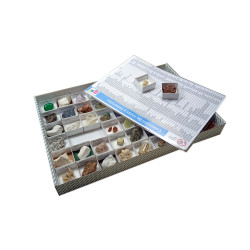 COLEÇÃO DE 54 ROCHAS E MINERAIS