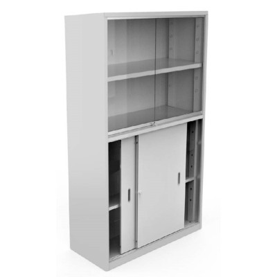ARMARIO METALICO LABORATORIO CON VITRINA