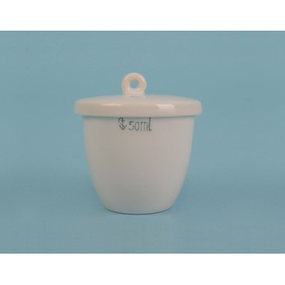 CRISOL DE PORCELANA C/TAPA 50ML