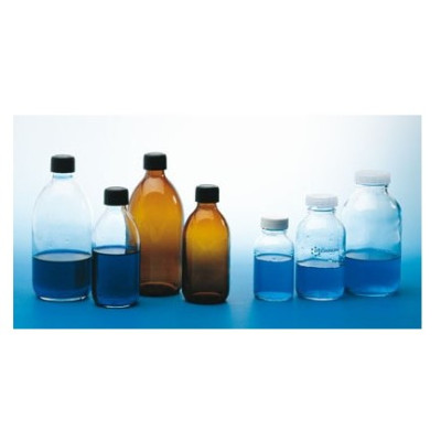 FRASCO BOCA ESTRECHA VIDRIO TOPACIO C/TAPON 1000ML